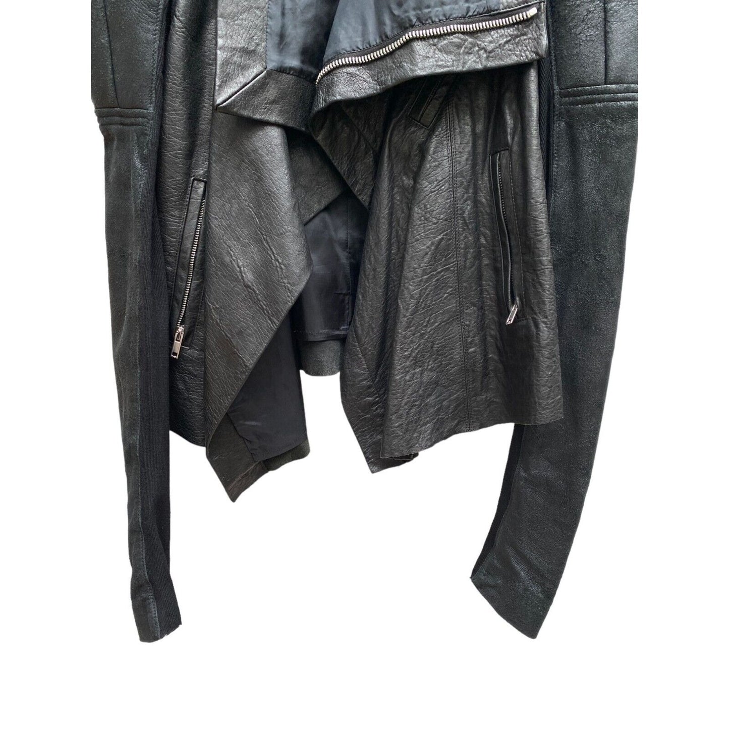 Mainline  Black leather biker jacket