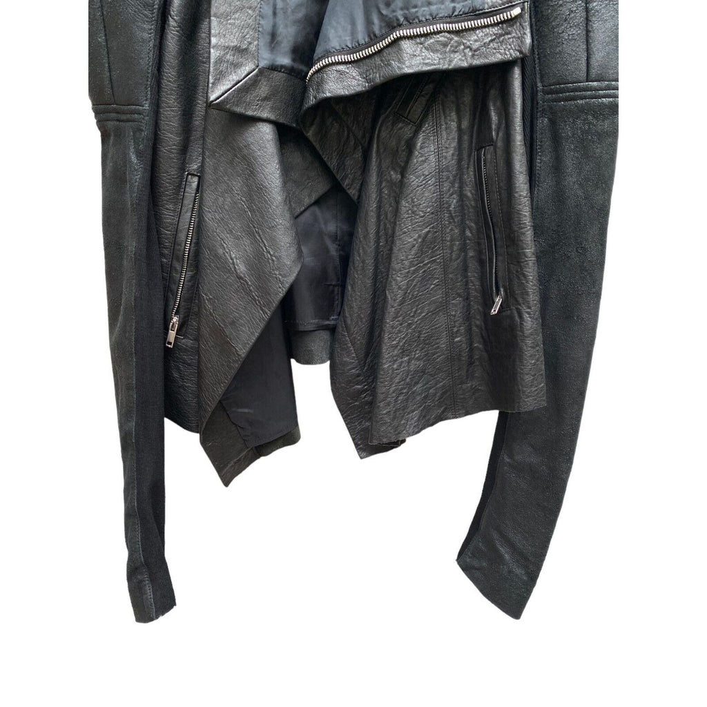 Mainline  Black leather biker jacket