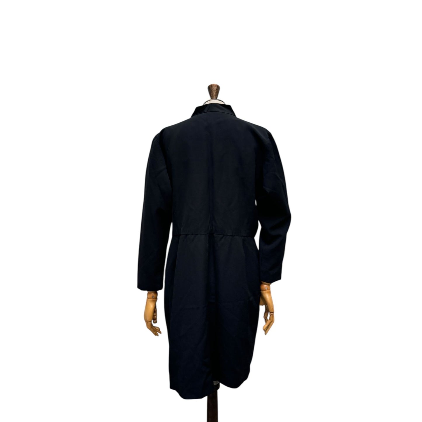 1970s Vintage Black Wool Dress