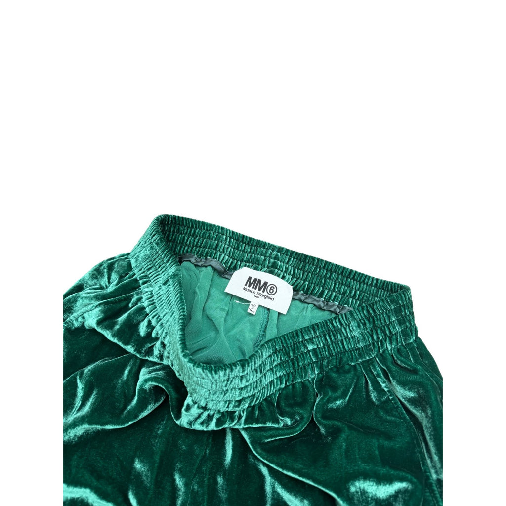 Emeraud Green Silk Blend Pants  Wide fit