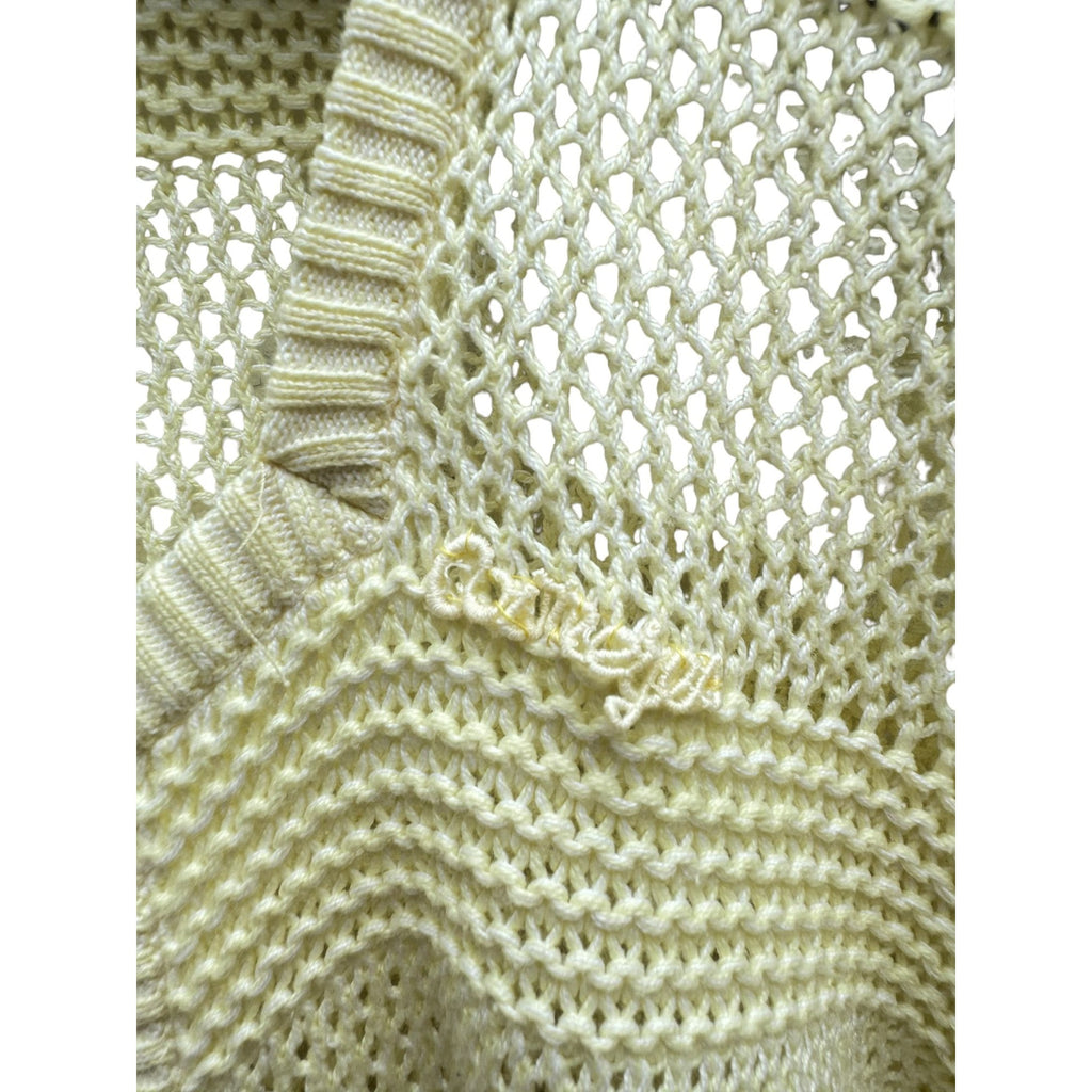 Vintage 1970S Light Yellow Knit