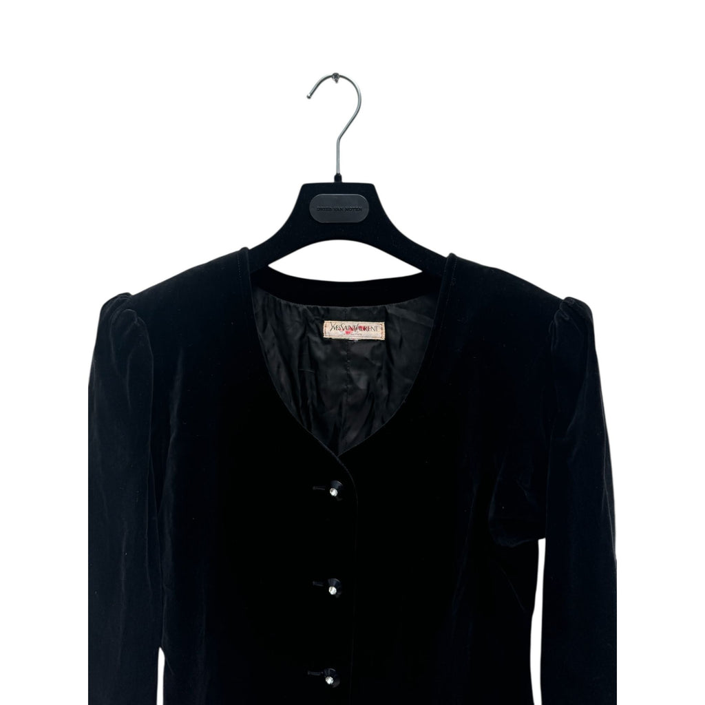 Black Velvet Corduroy Dress Size 42 M to L