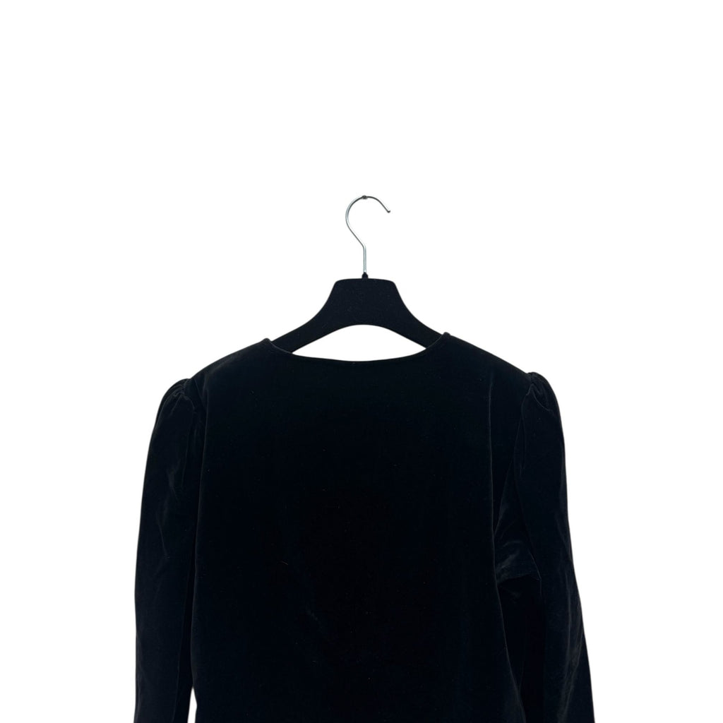 Black Velvet Corduroy Dress Size 42 M to L