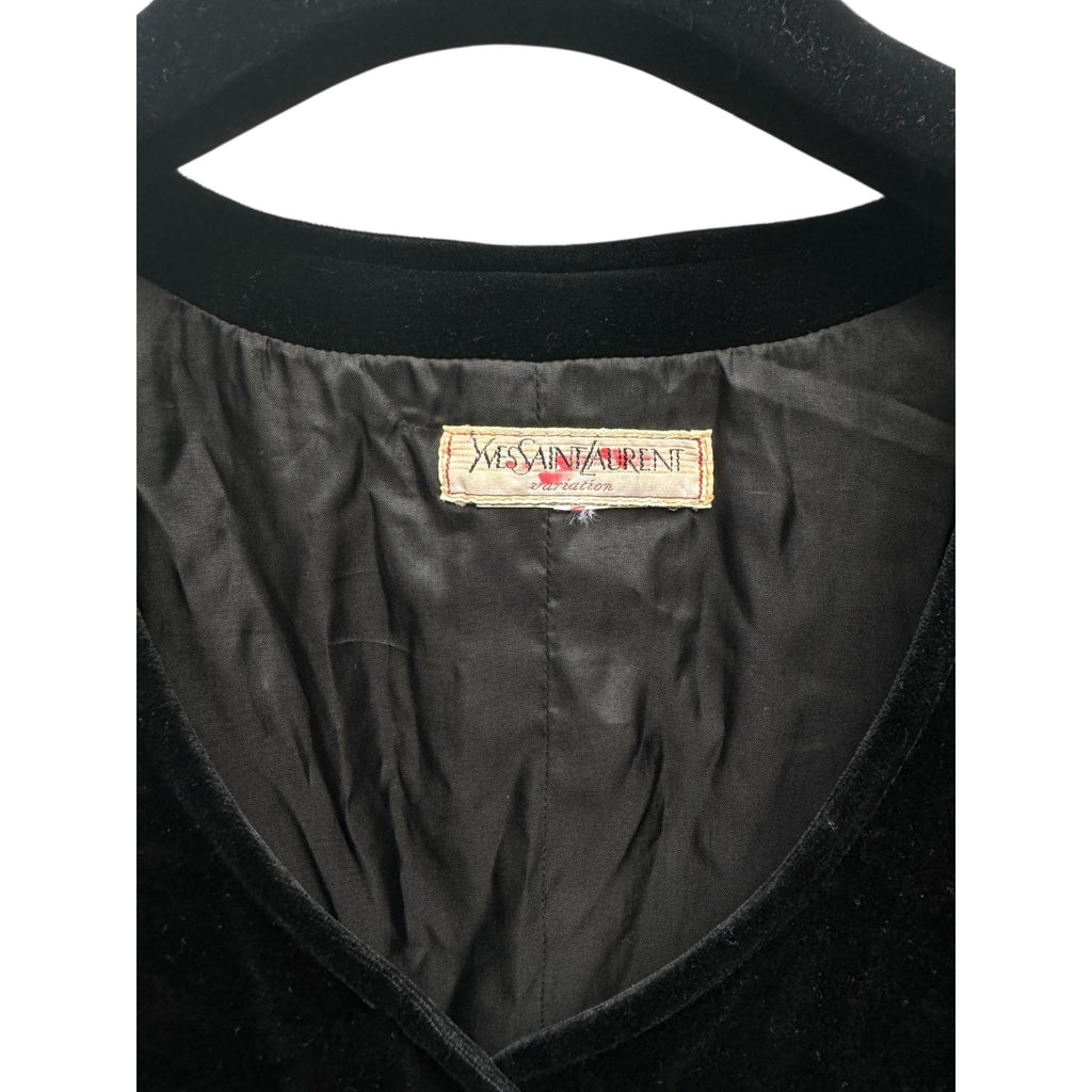Black Velvet Corduroy Dress Size 42 M to L