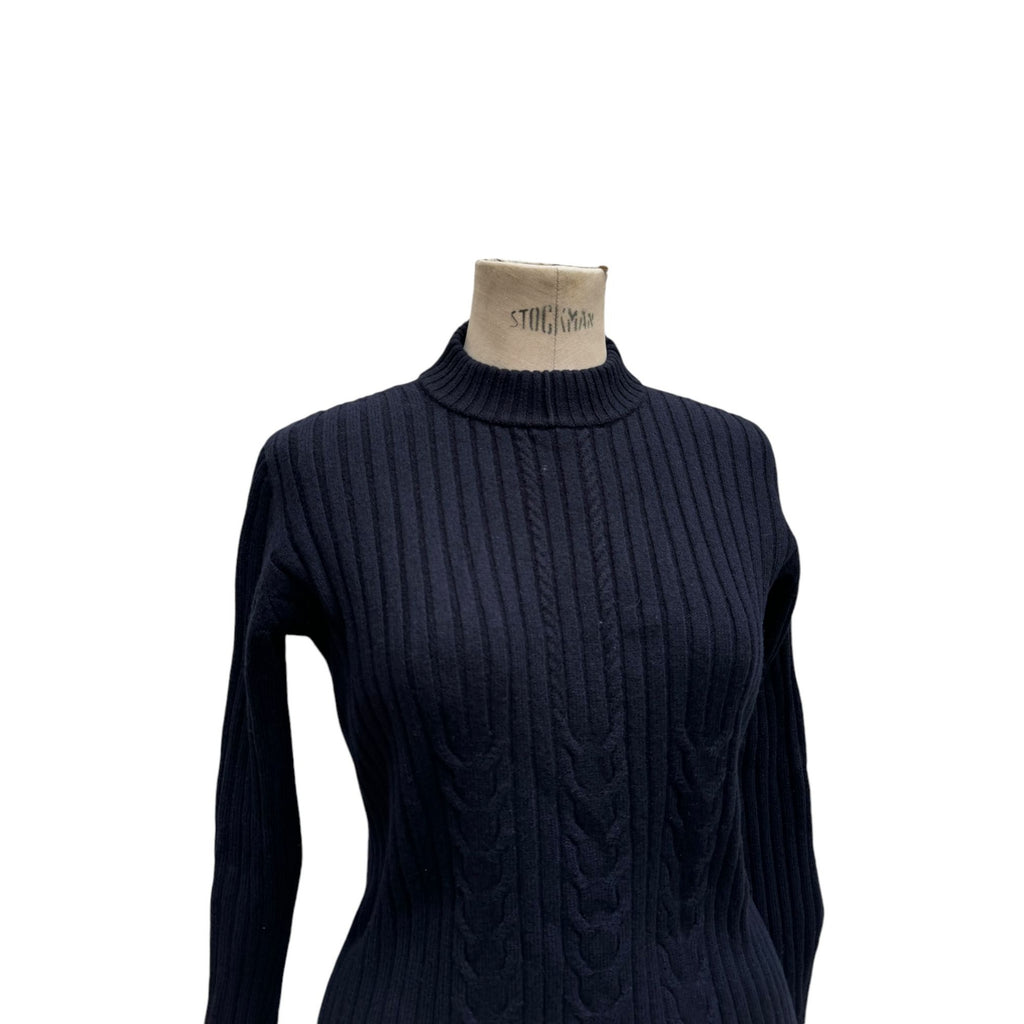 Phoebe Philo Navy Wool Heavy Knit