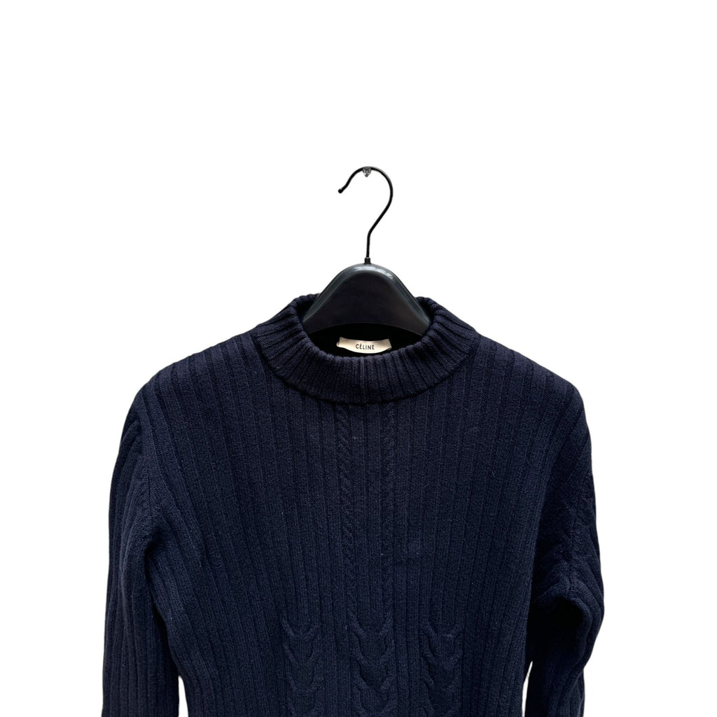 Phoebe Philo Navy Wool Heavy Knit