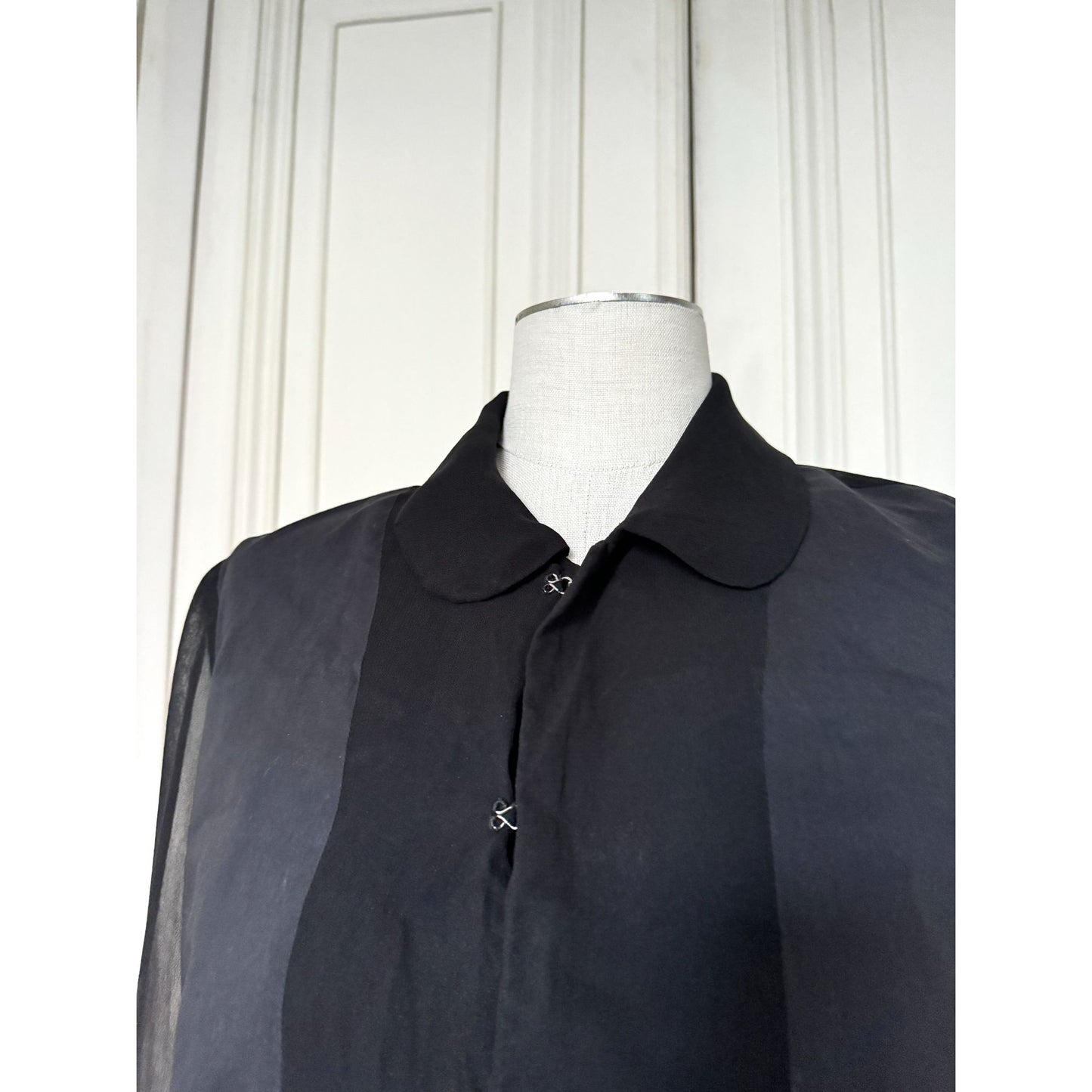 Black Sheer Viscose Blouse 
