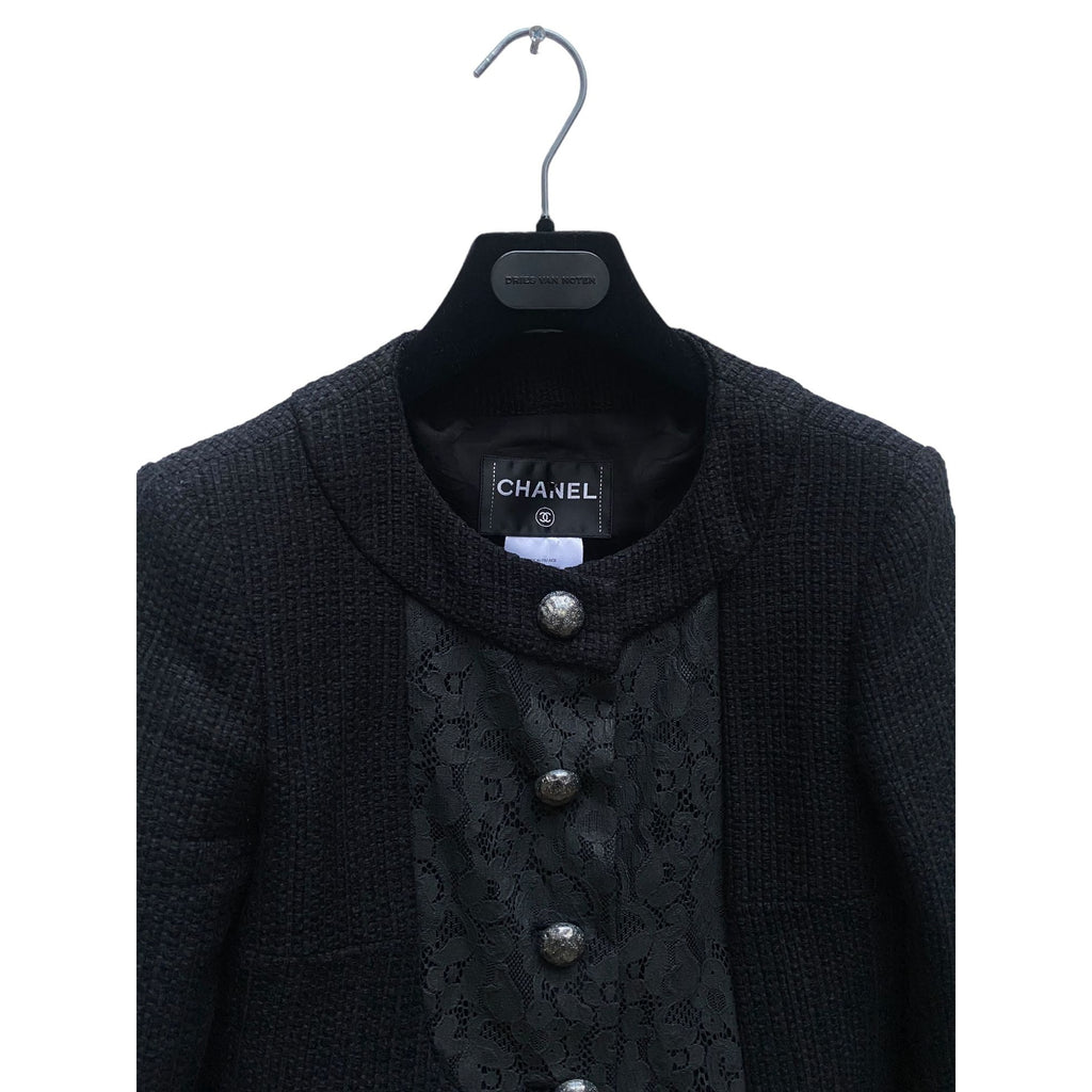 Spring 2015 Black Tweed and Lace Jacket