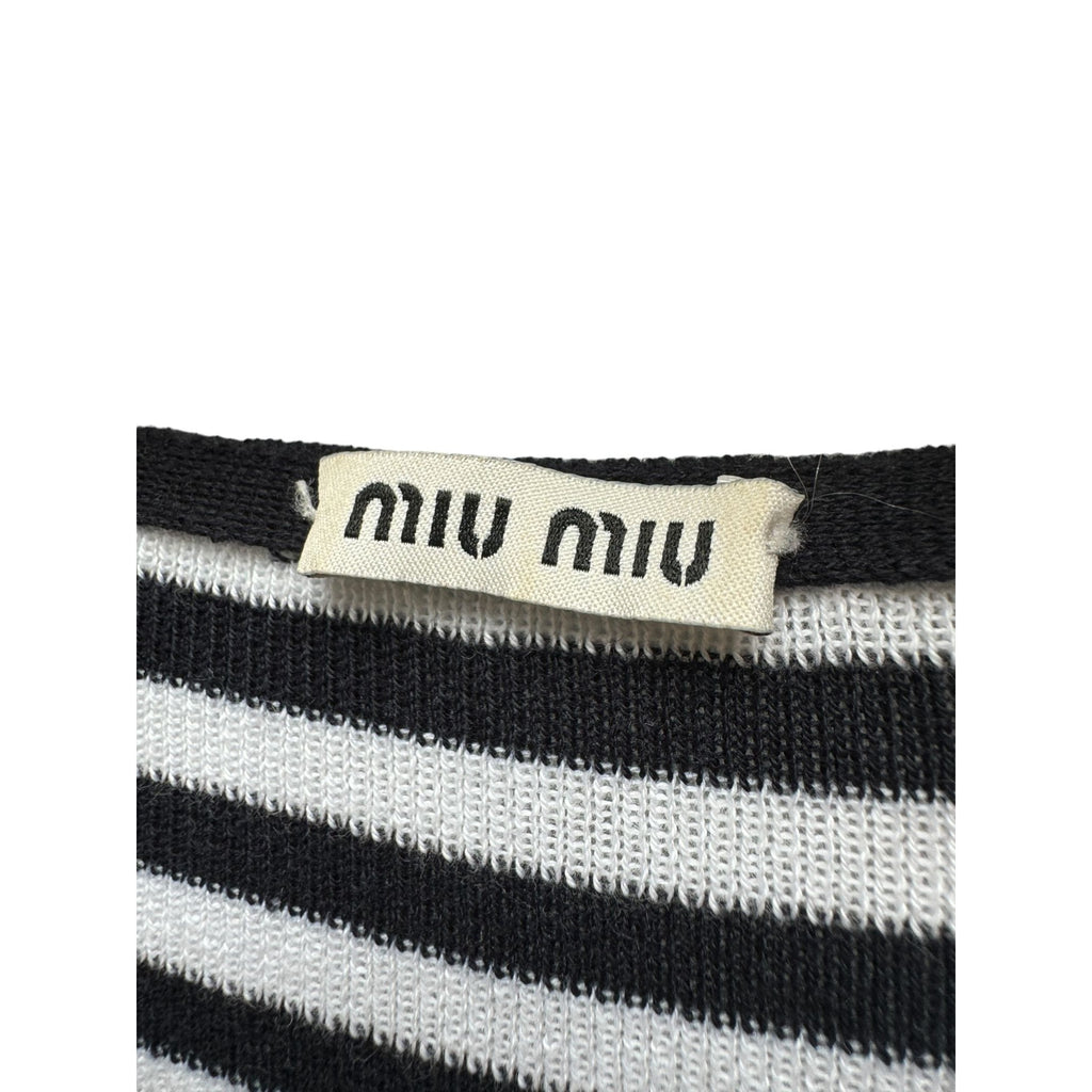 Sample Navy White Striped Knit  Longsleeves