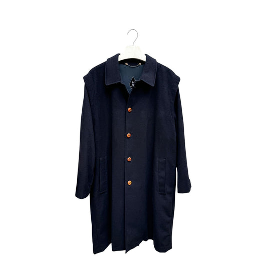 Navy Wool Loden Coat