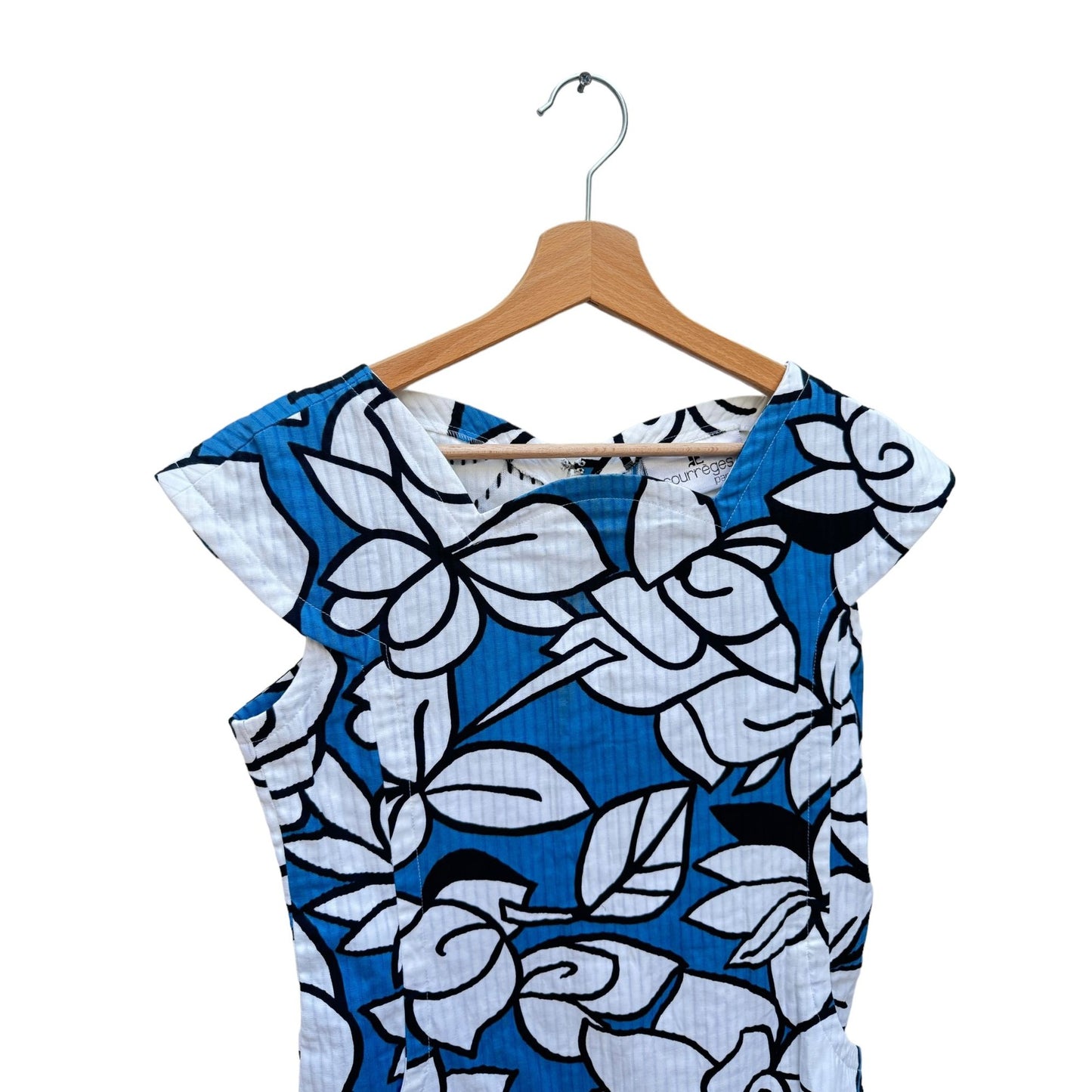 Vintage Blue White Floral Dress