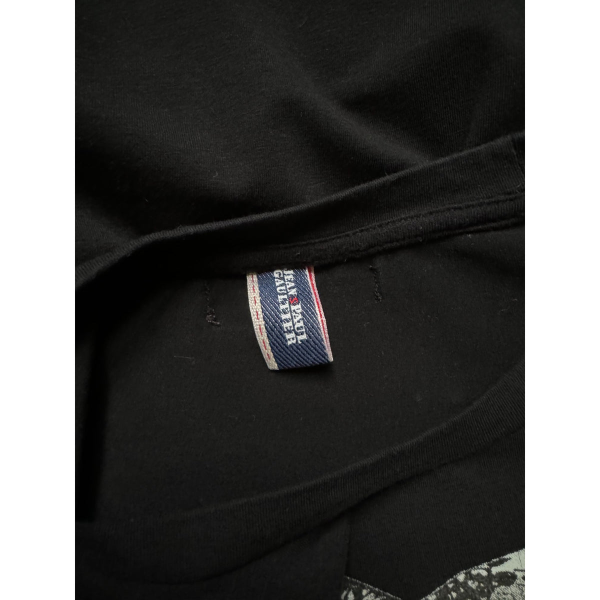 Black Trompe-l’Œil Bandana Long-Sleeve Top
