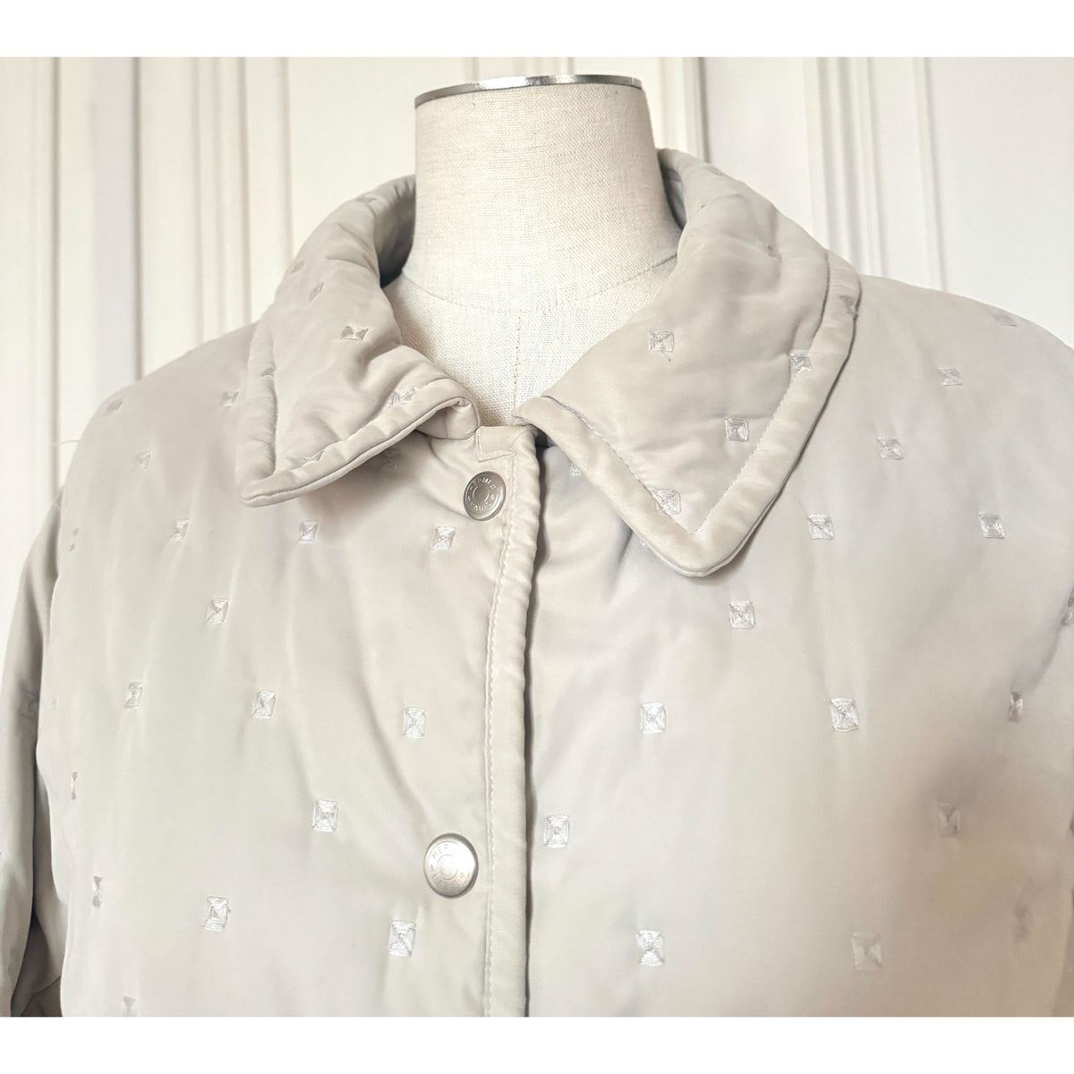 by Martin Margiela Early 2000s Taupe Grey Quilted Puffer Jacket
