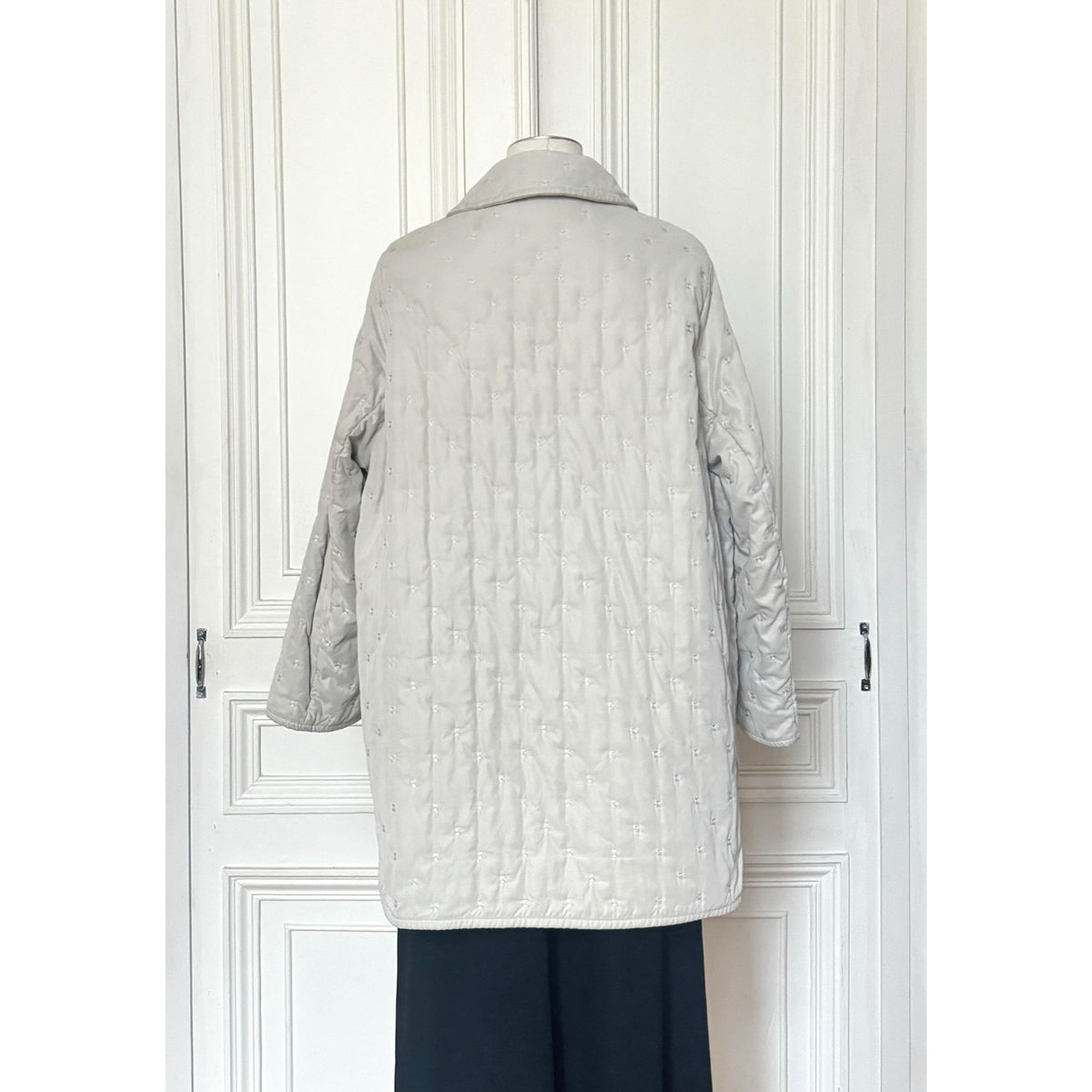 by Martin Margiela Early 2000s Taupe Grey Quilted Puffer Jacket
