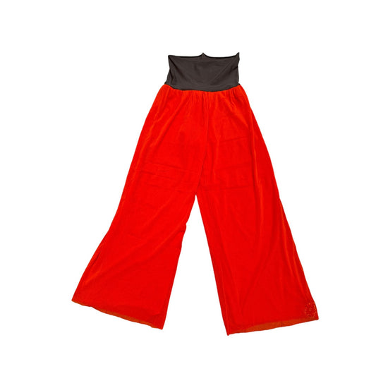 Vintage Orange Mesh Wide Pants
