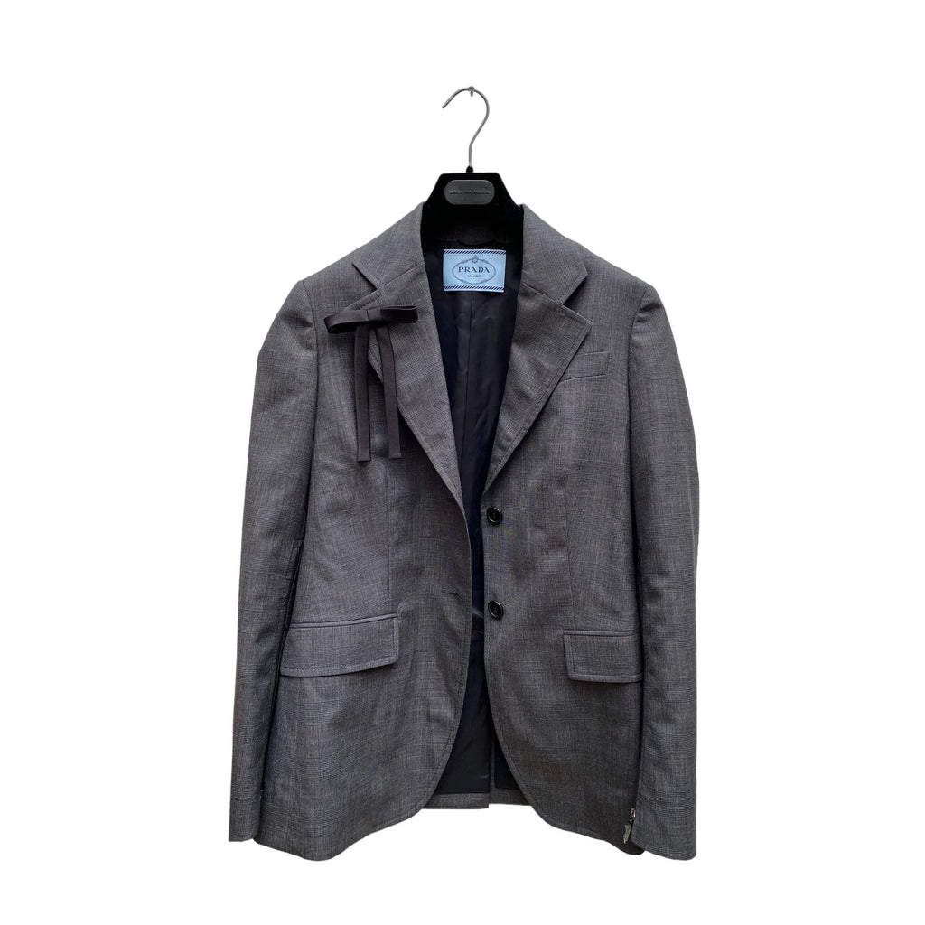 Grey Wool Blazer Jacket