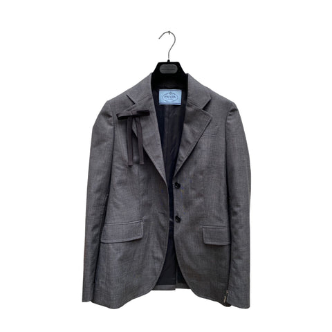 Grey Wool Blazer Jacket