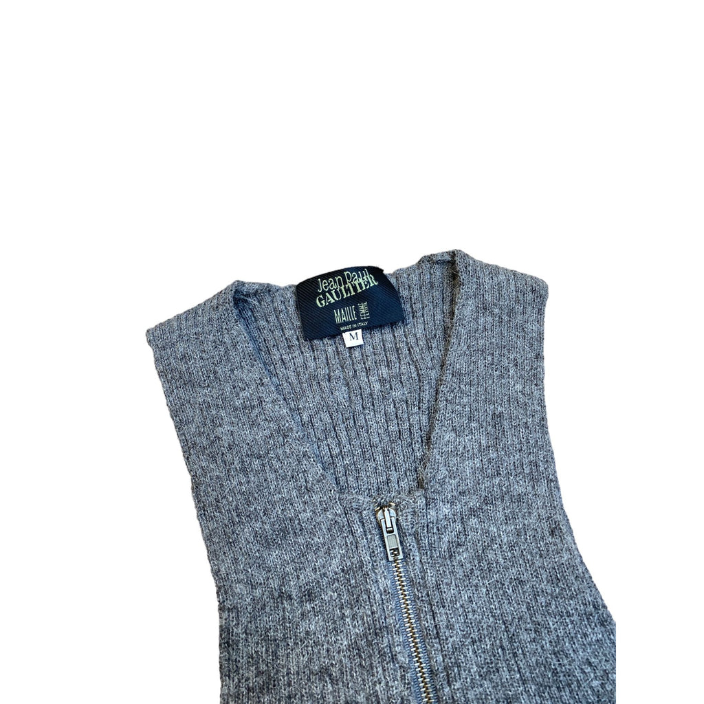 Vintage Grey Maille Vest Knit