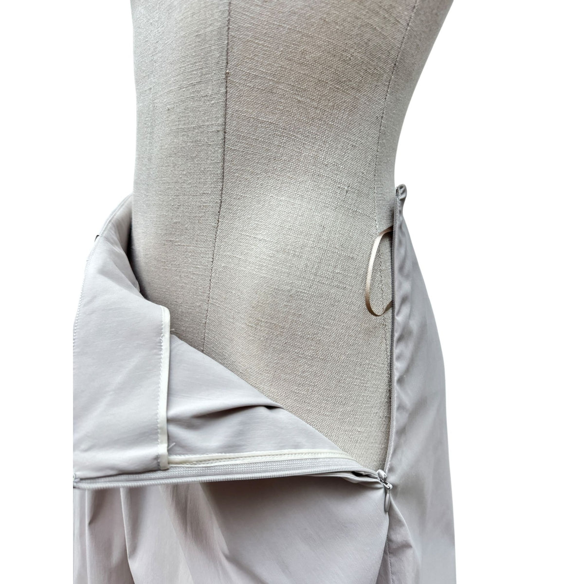 Beige Pleated Wool-Blend Culotte Shorts