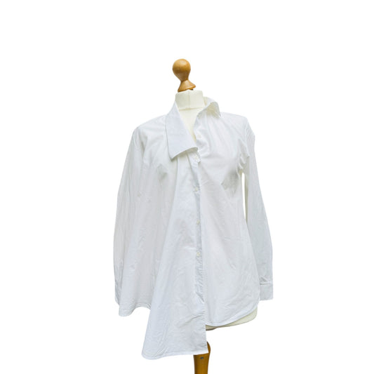 SS 2015 White Asymmetric Shirt