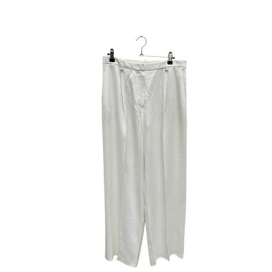White Wide-Leg Trousers