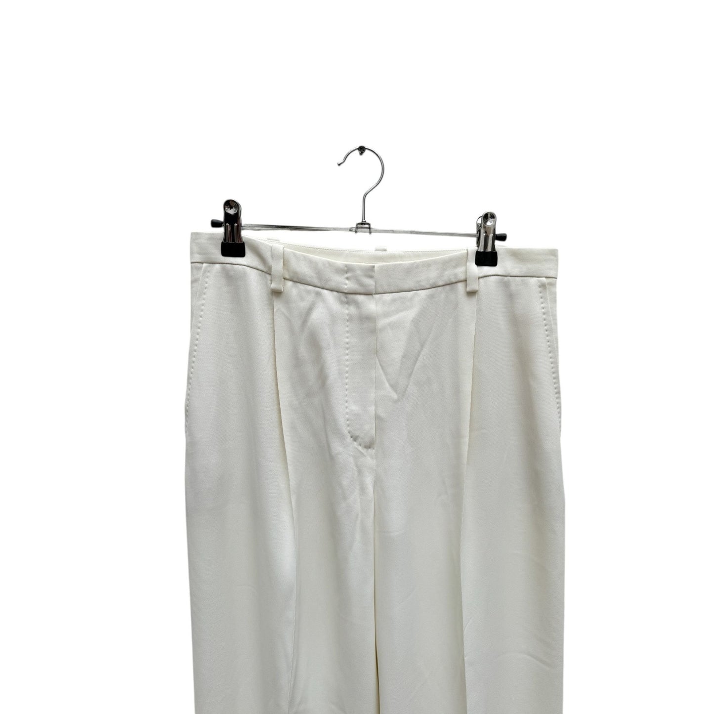 White Wide-Leg Trousers