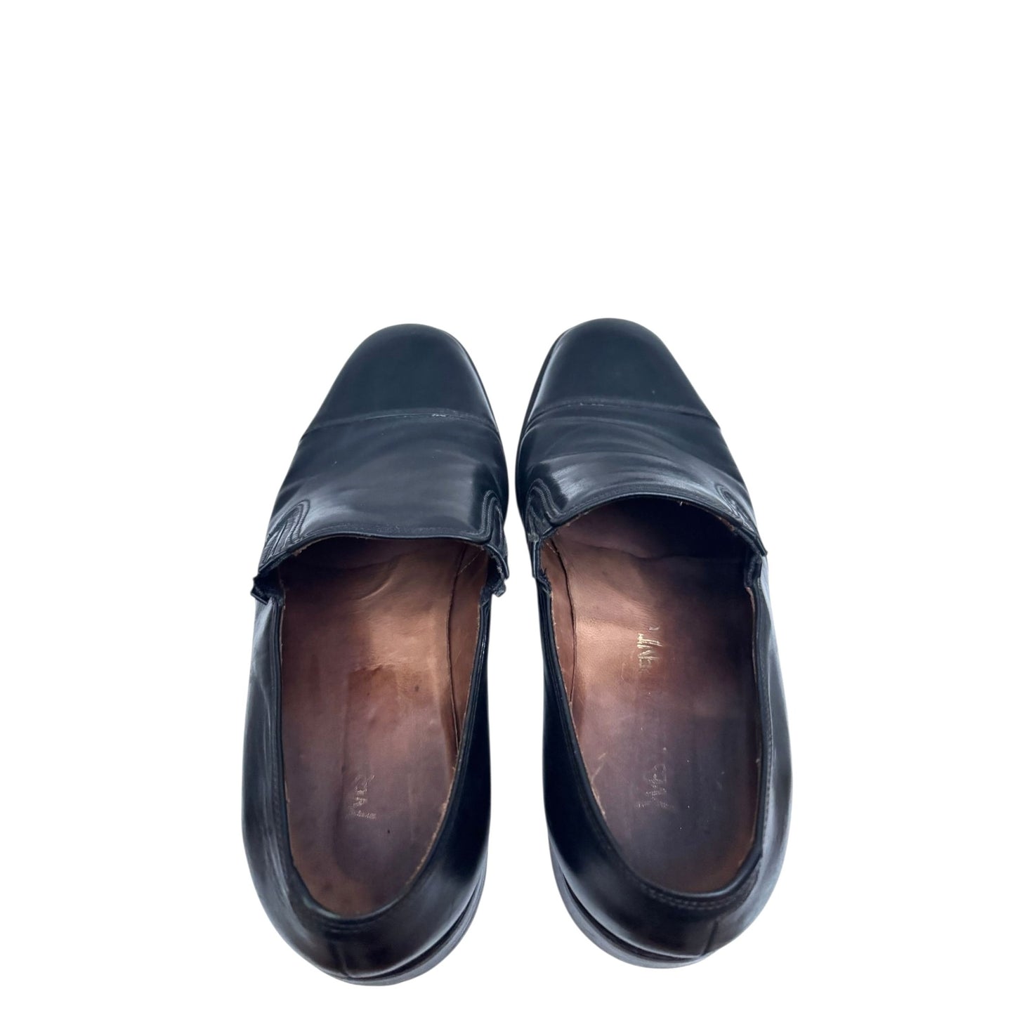 Black Leather Loafers 