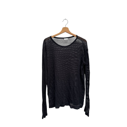 Black Ribbed Knit Longsleeves