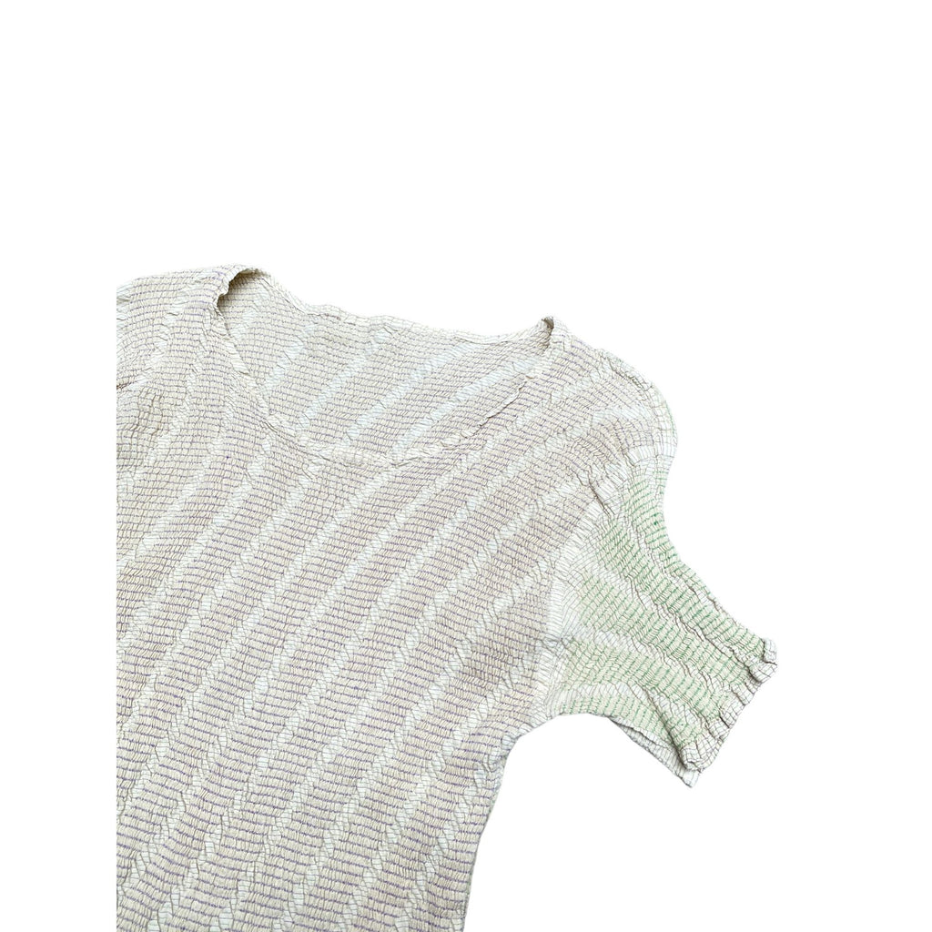 Luxury A.poc Line  Beige Wrinkled Top