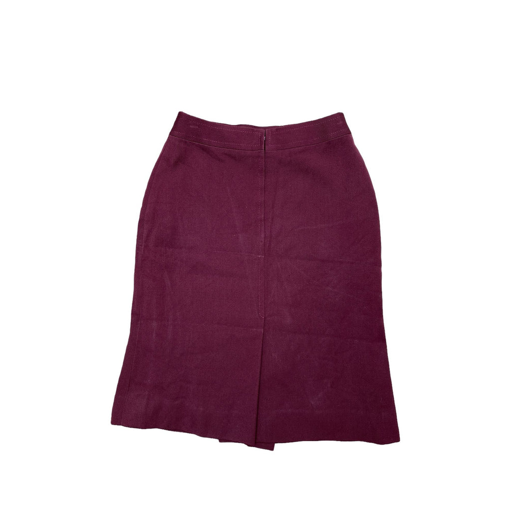 Burgundy Wool Skirt