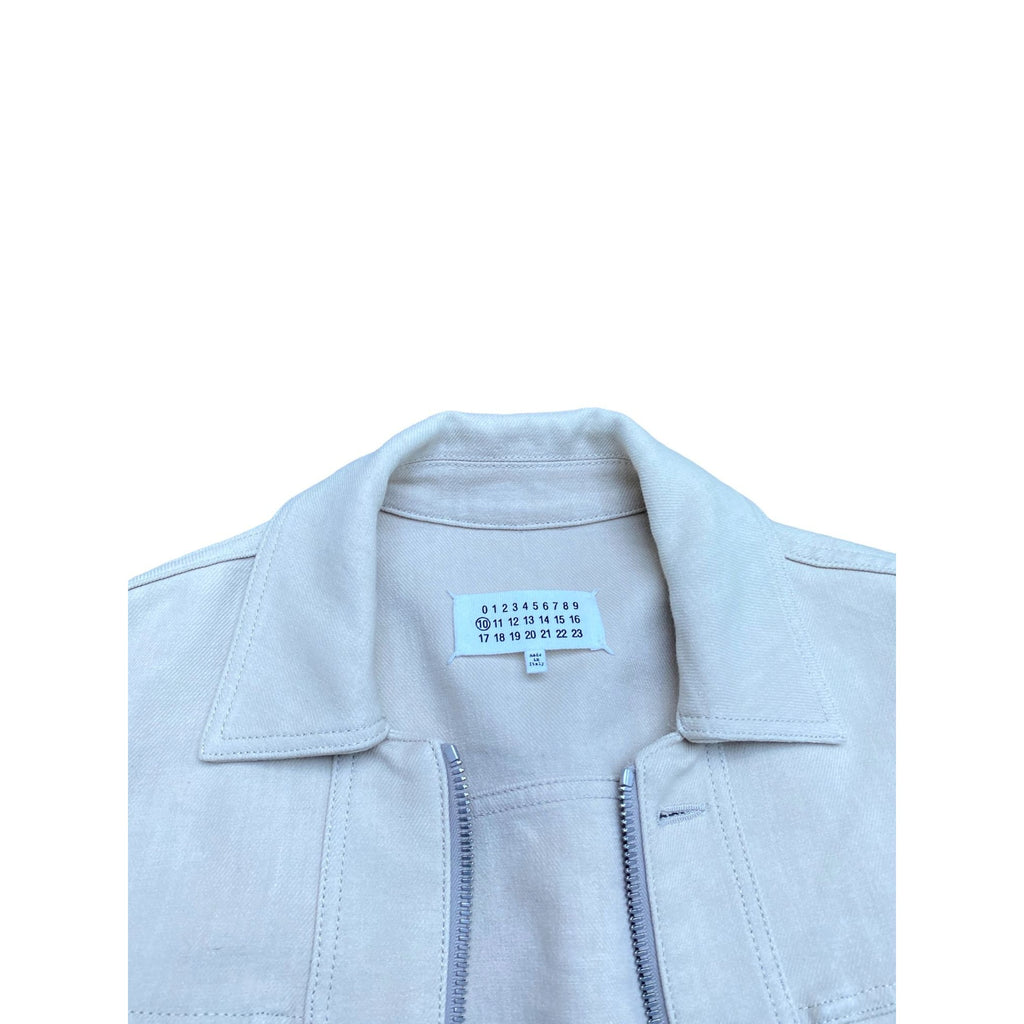 SS 2016 Beige Buttonless Trucker Jacket