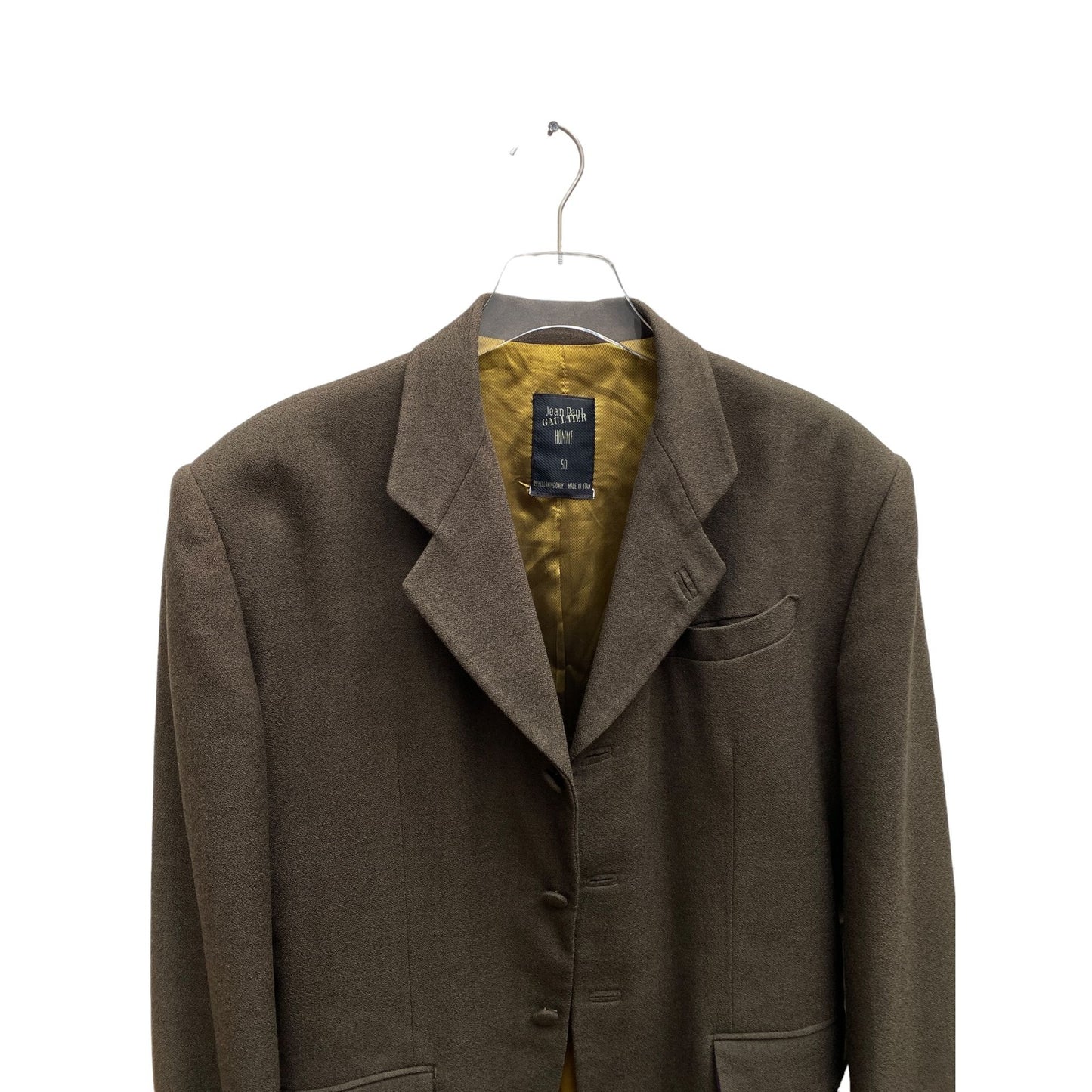 Jean Paul Gaultier Vintage 90s Kaki Wool Jacket Size 50 / L