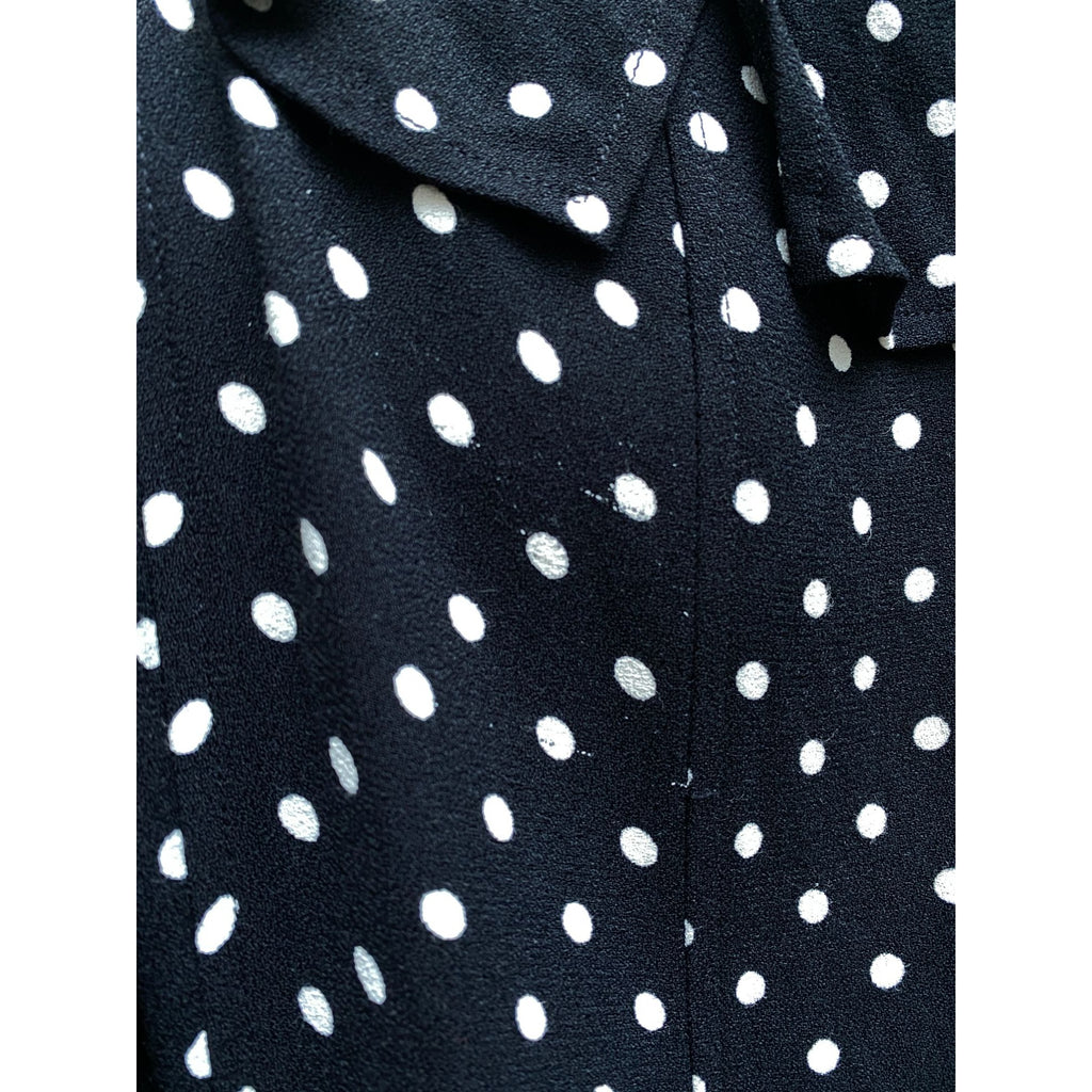 Vintage 1970s Black Dot Dress