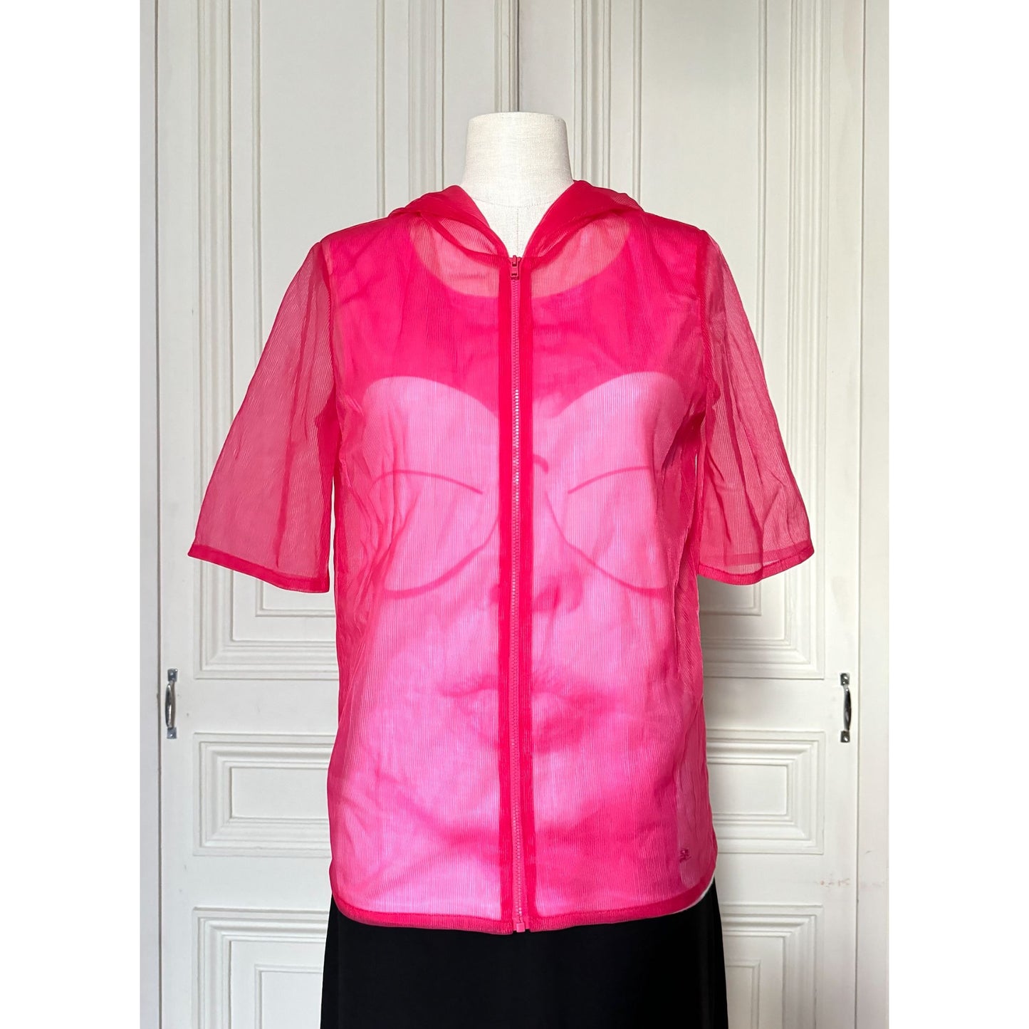 Pink Eskimo Sunglasses Tank Top + Sheer Pink Hoodie
