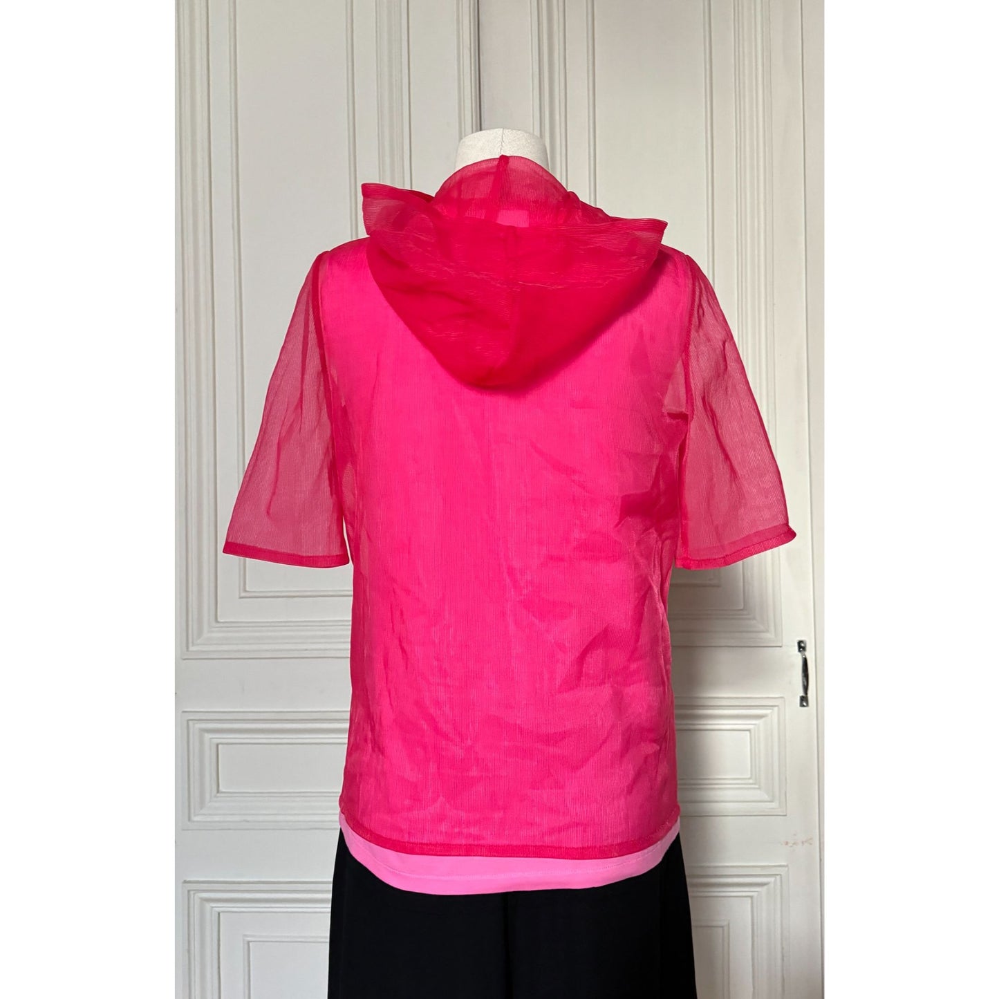 Pink Eskimo Sunglasses Tank Top + Sheer Pink Hoodie