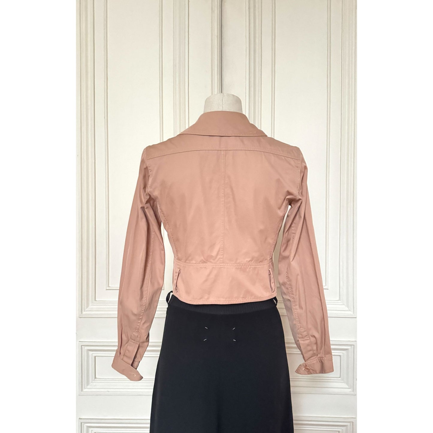 1970s Beige Cropped Cotton Jacket 