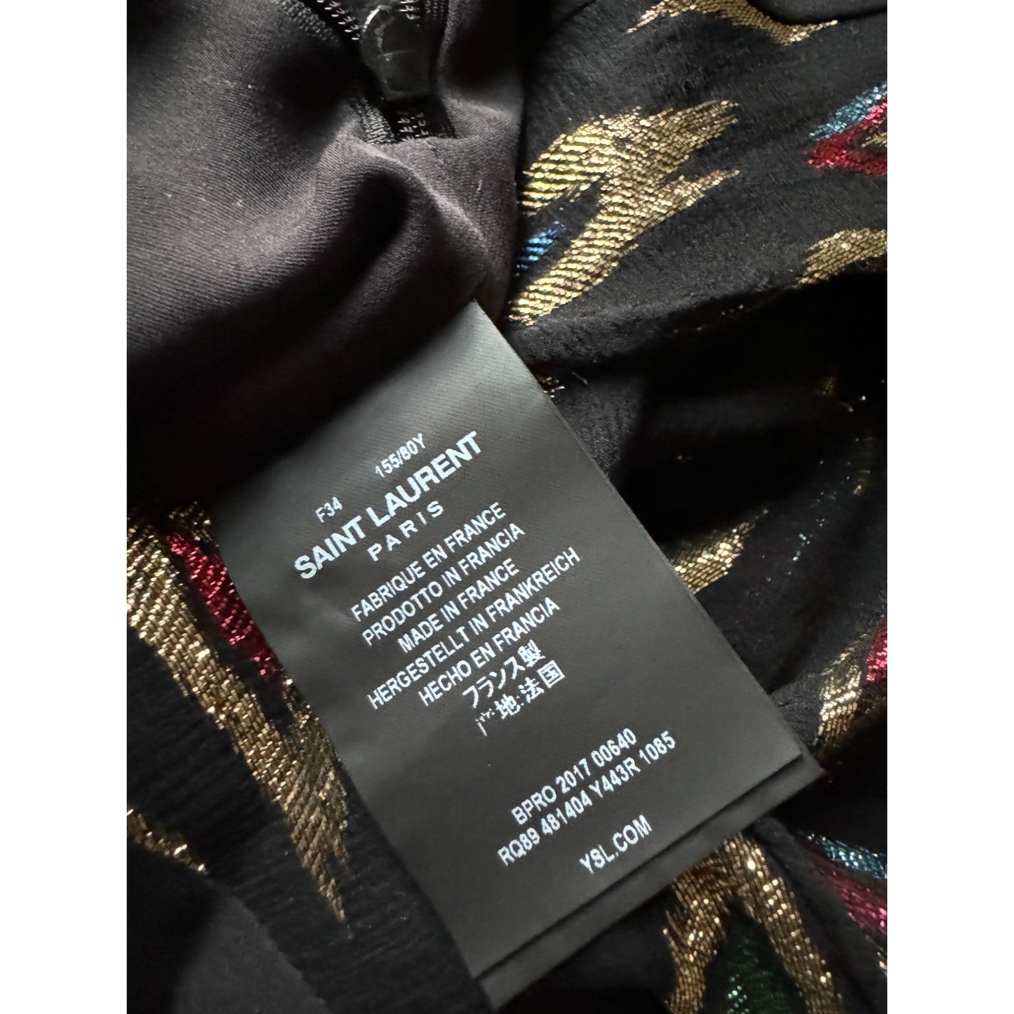 2017 Peacock Pattern Silk Lurex Short Dress