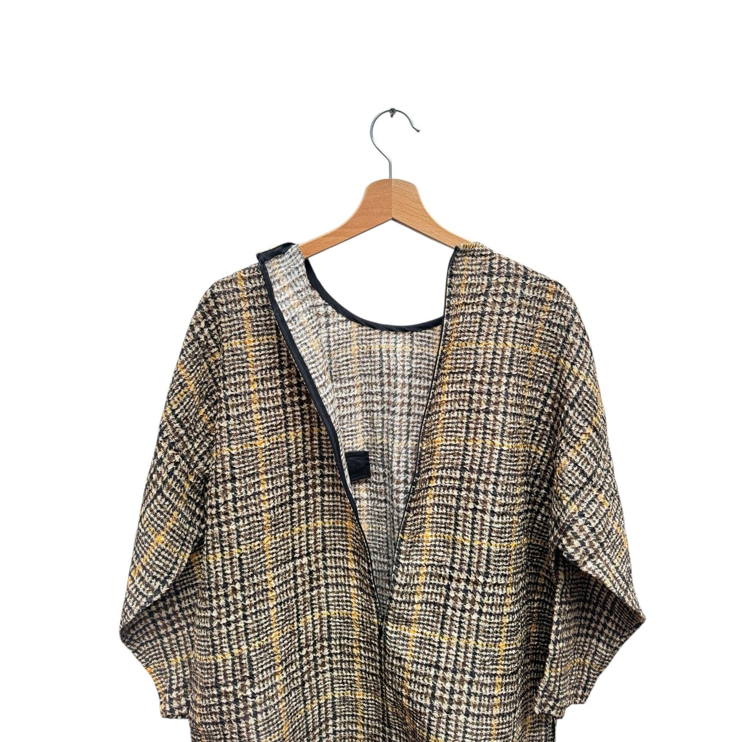 Phoebe Philo Beige Checkered Silk Dress