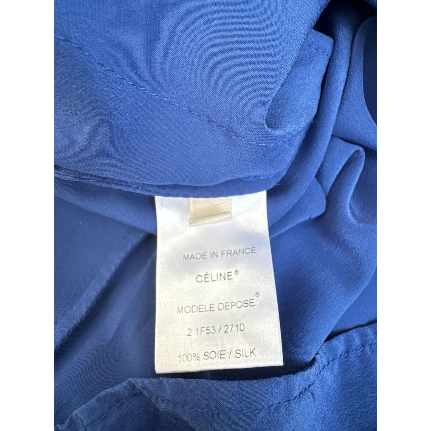 Phoebe Philo Electric Blue Pure Silk Trousers