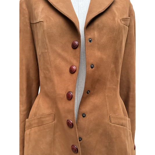 1990s Brown Sculptural Blazer Jacket