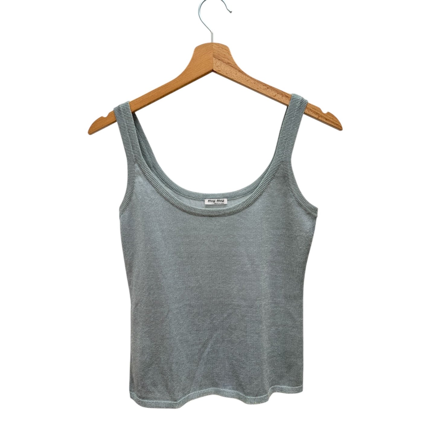 Grey Shiny Tank Top