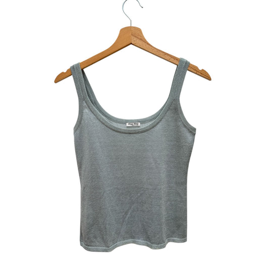 Grey Shiny Tank Top