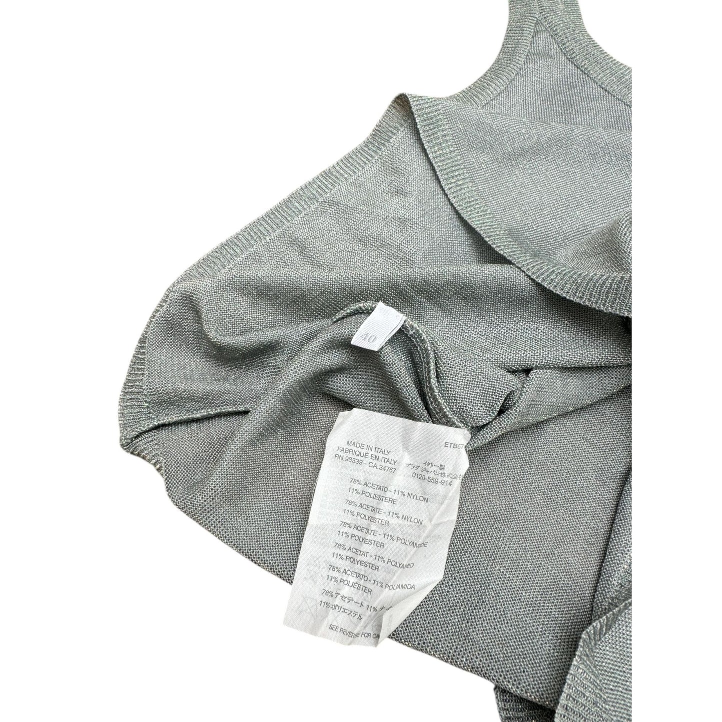 Grey Shiny Tank Top
