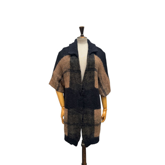 Brown & Black Alpaca Blend Cardigan