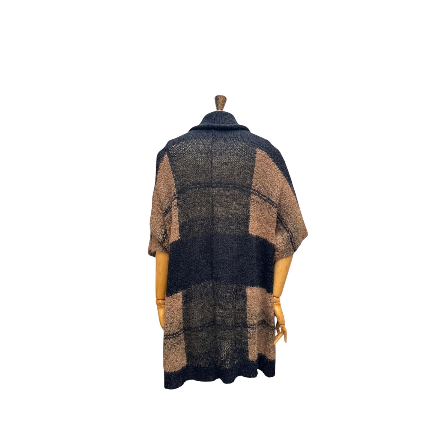 Brown & Black Alpaca Blend Cardigan