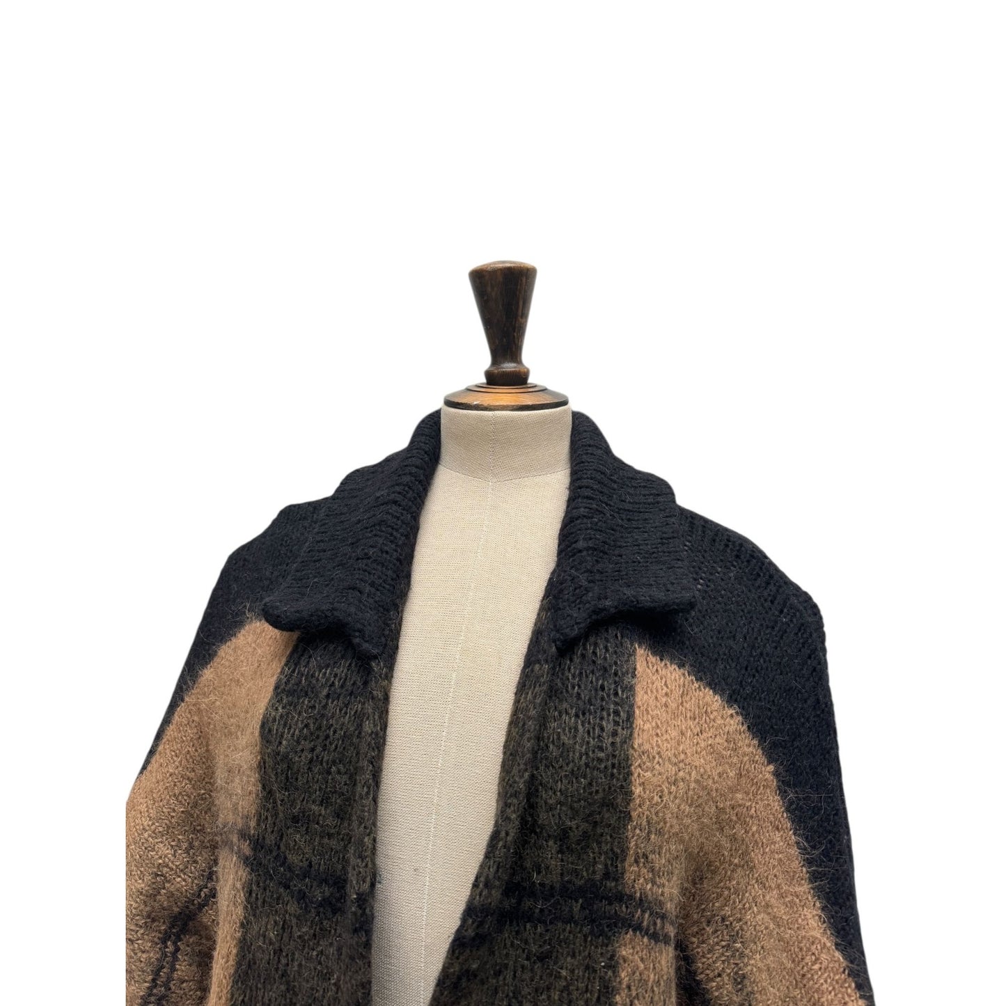 Brown & Black Alpaca Blend Cardigan