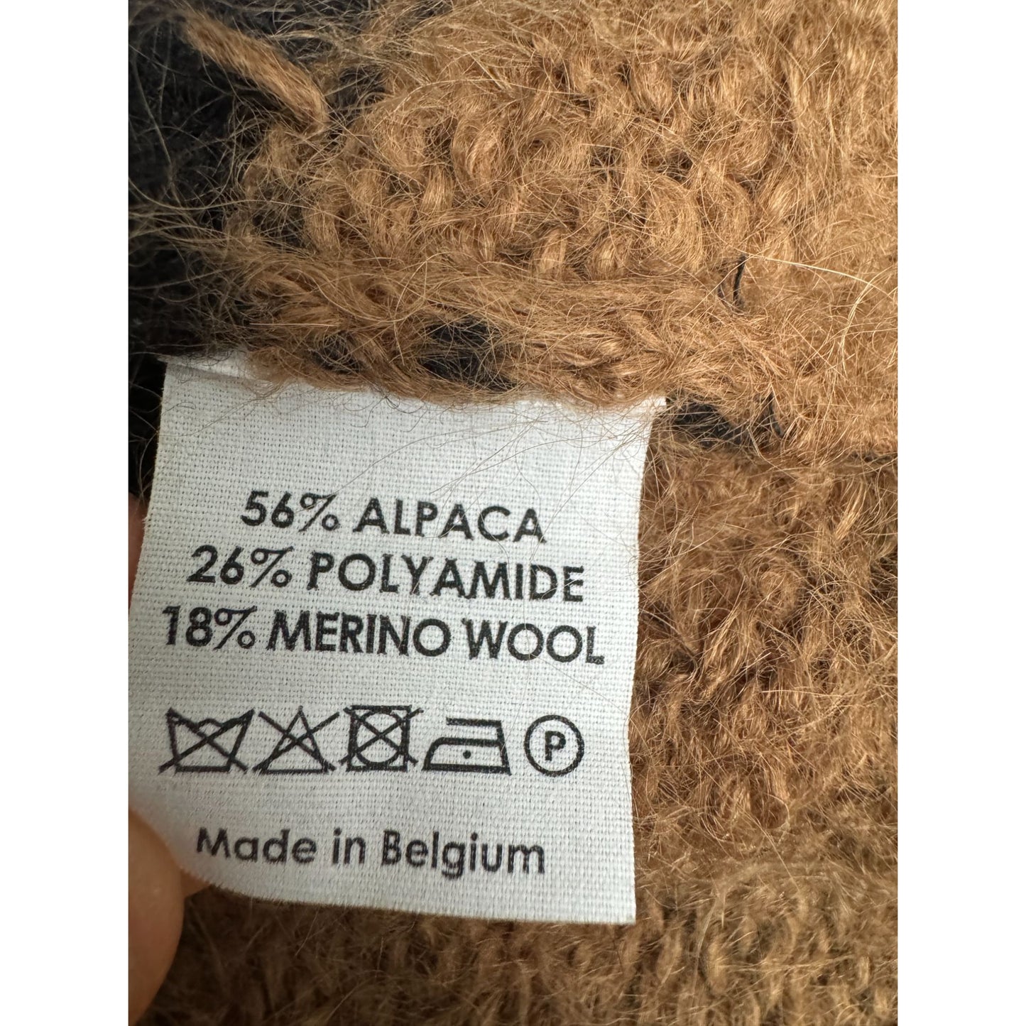 Brown & Black Alpaca Blend Cardigan