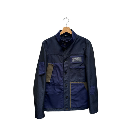 Navy Patchwork Utility Jacket