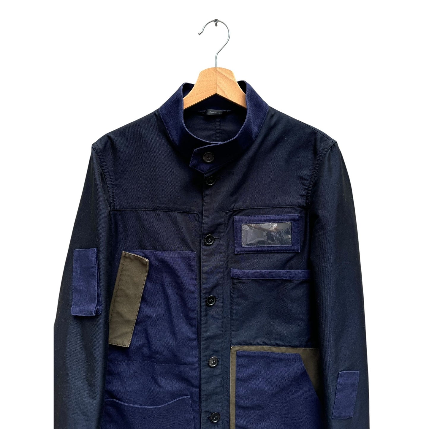 Navy Patchwork Utility Jacket