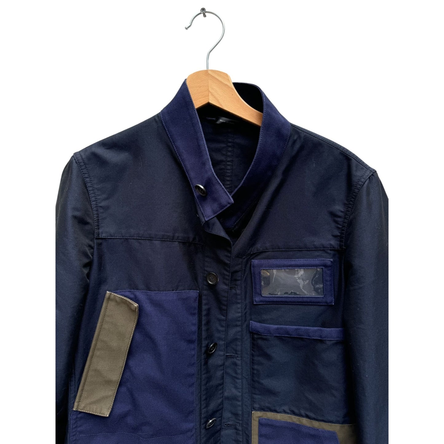 Navy Patchwork Utility Jacket
